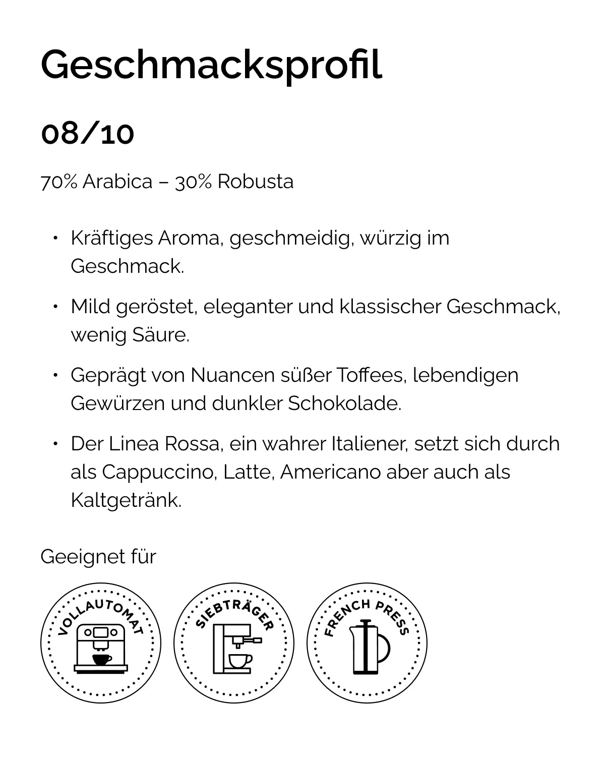 Espresso „Linea Rossa“